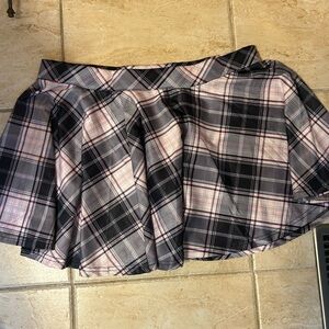 AVIDLOVE Plaid Pink and Black Women's Skirt